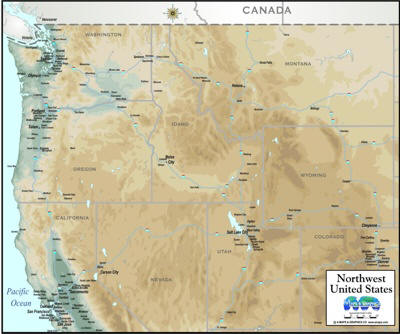 Maps Northwest States USA Region download